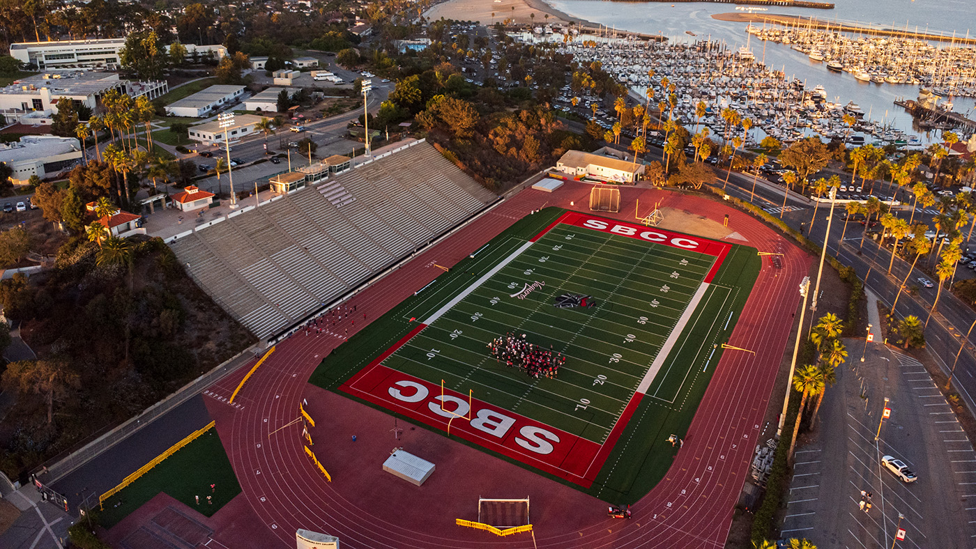 La Playa Stadium aerial photo